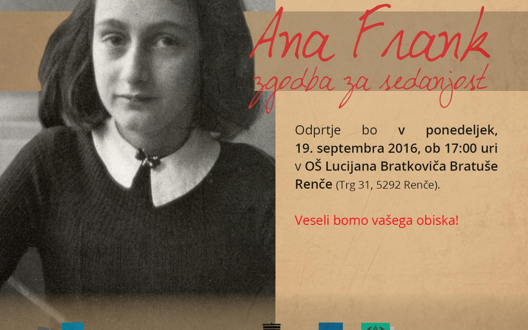 Razstava “Ana Frank – zgodba za sedanjost”