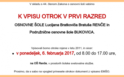 Vpis v prvi razred